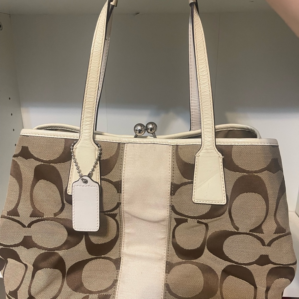 Coach tan brown bag